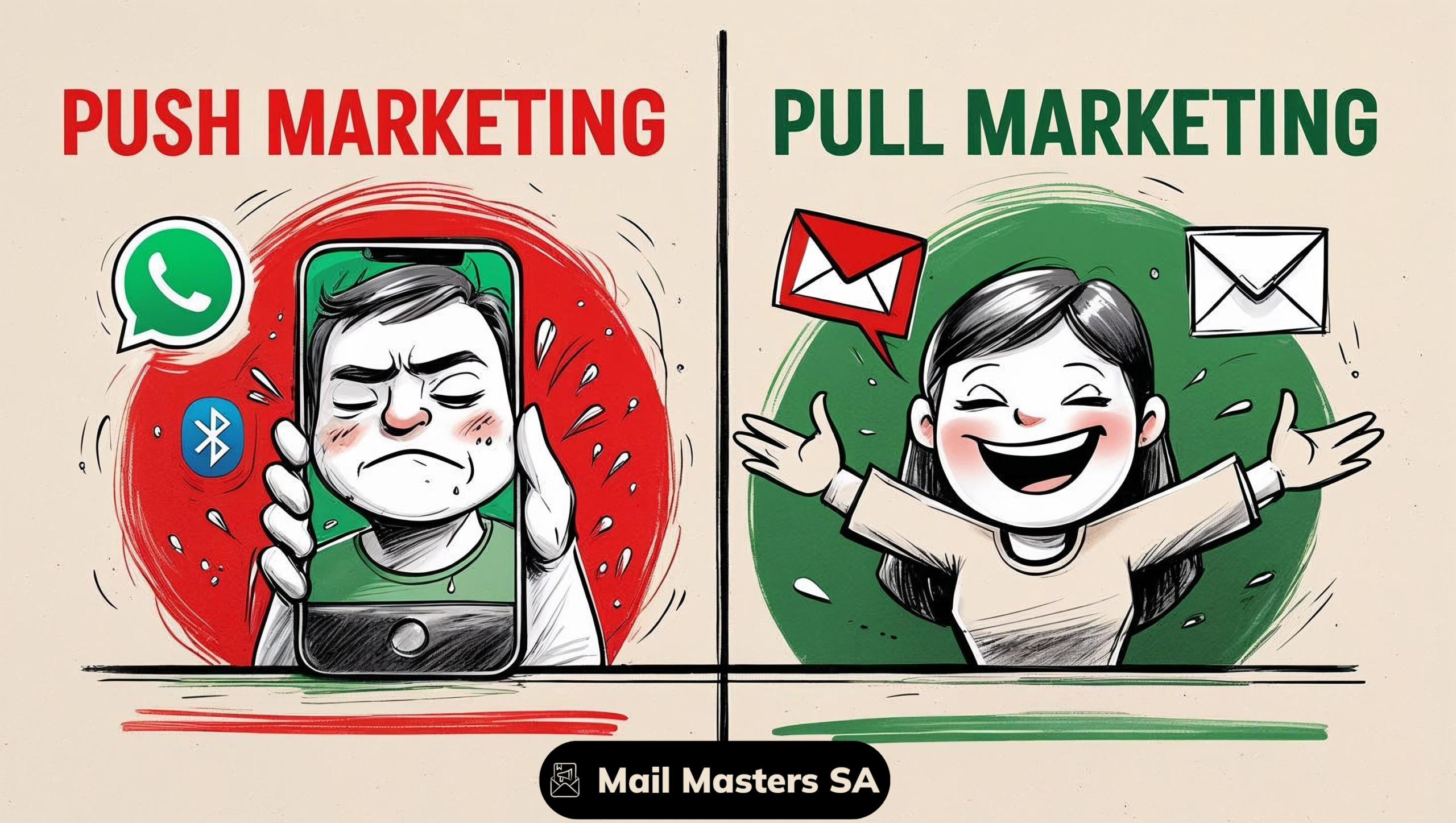 Pull marketing Push Marketing